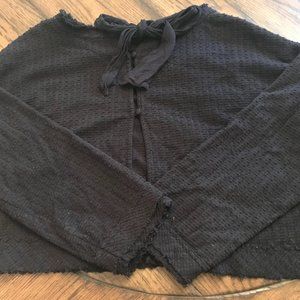 Free People Black Knit Jacket